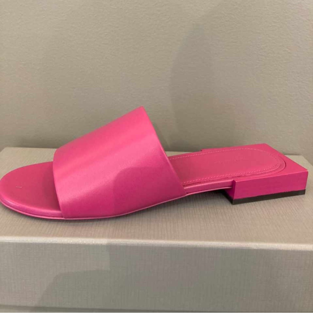 Balenciaga box mule leather sandal
